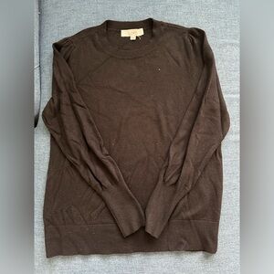 LOFT Black Fitted Long Sleeve Hoodie